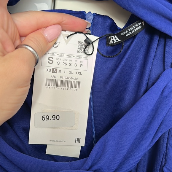 Cobalt blue Zara mini dress - Picture 6 of 9